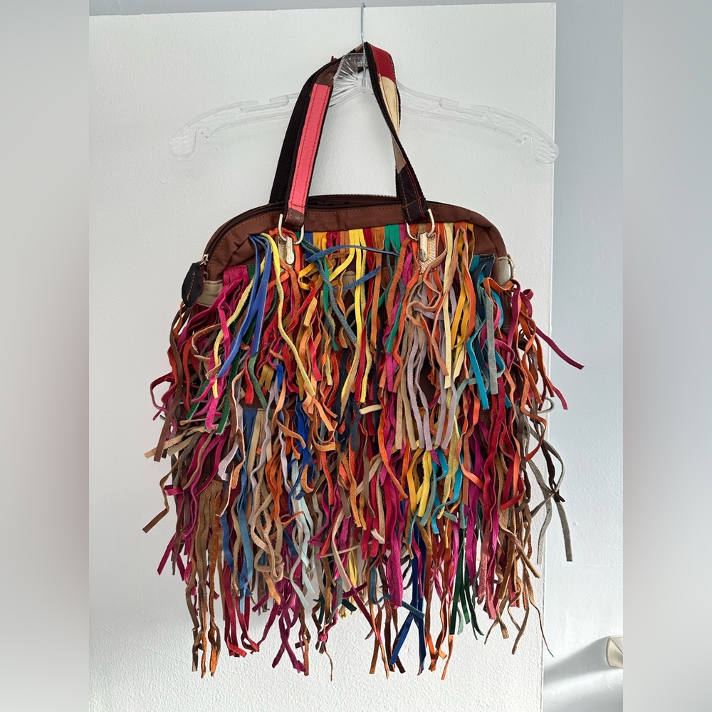 Multicolor Fringe Bag